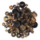 Brown Buttons in Mixed Sizes - 100g Bag